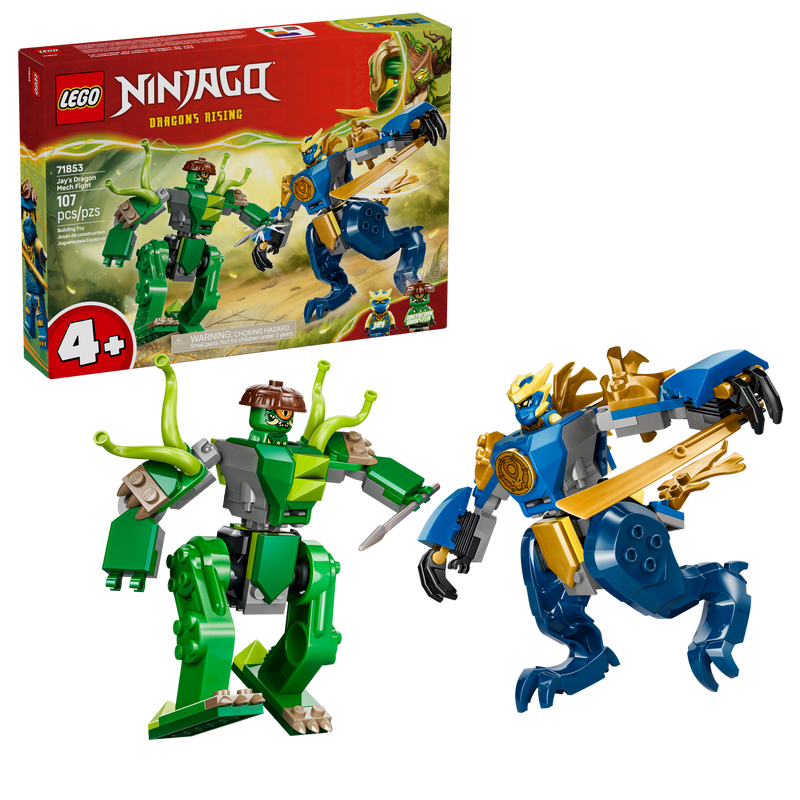 LEGO NINJAGO Jay's Dragon Mech Fight 107pc, imported from the UK