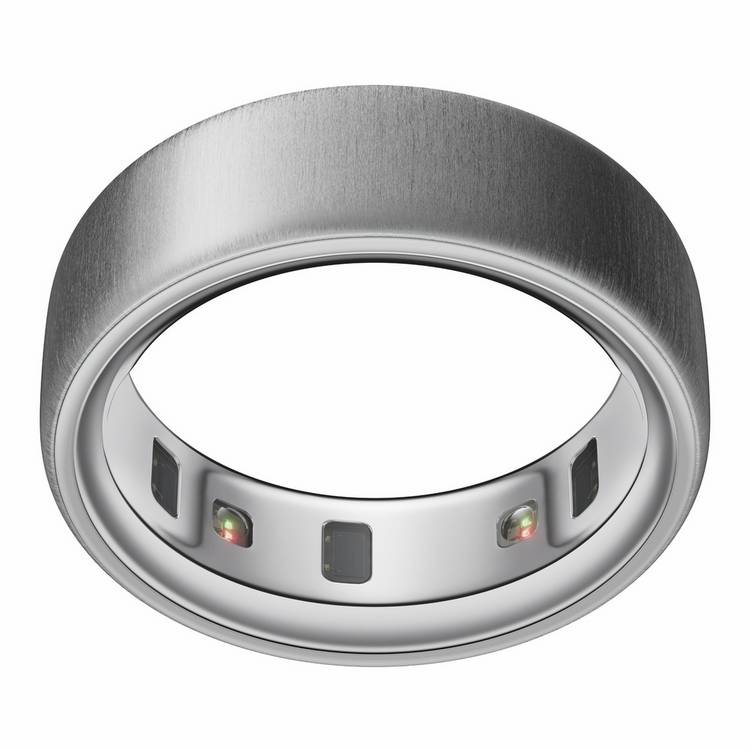 Oura smart ring brushed silver size 12, imported from the UK
