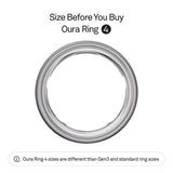 Oura smart ring brushed silver size 12, imported from the UK