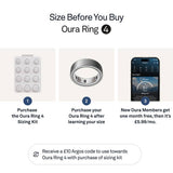 Oura smart ring brushed silver size 12, imported from the UK