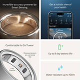 Oura smart ring brushed silver size 12, imported from the UK