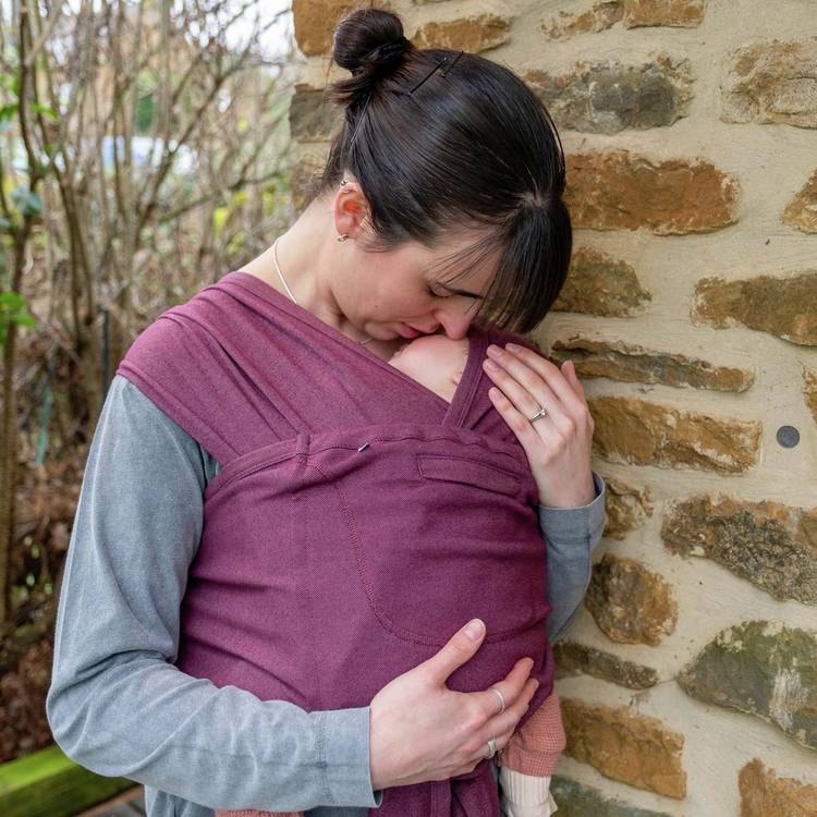 Caboo cotton blend baby carrier for newborns (British brand)