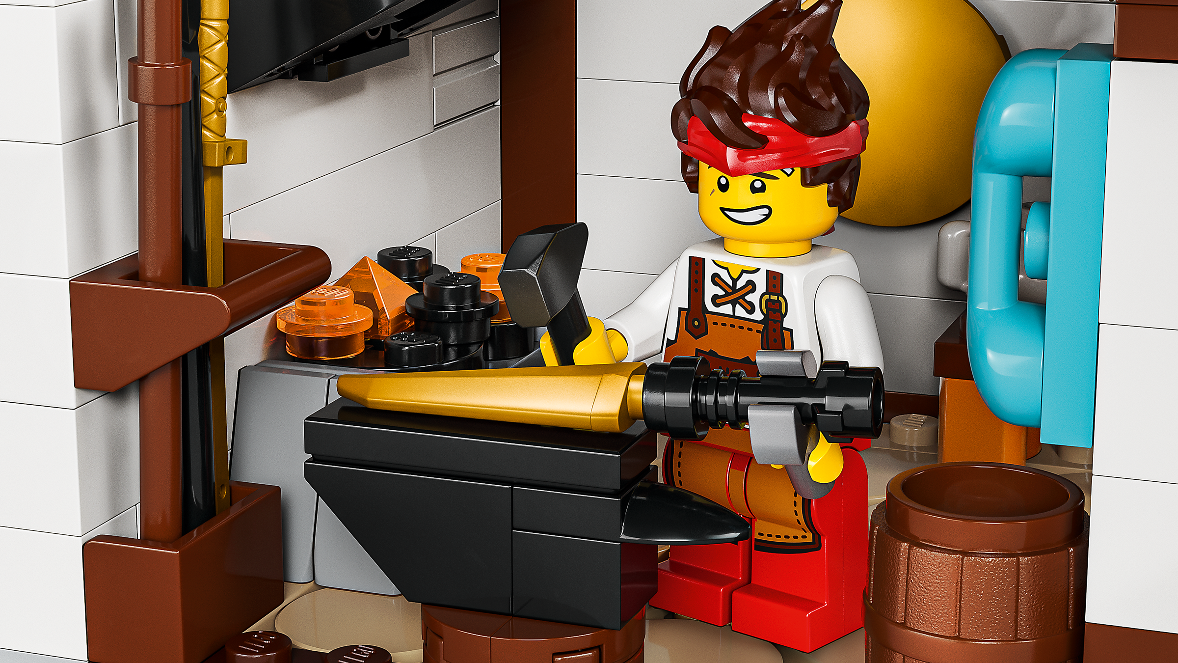 LEGO Ninjago Four Weapons Blacksmith 15th anniversary building set, imported from the UK
