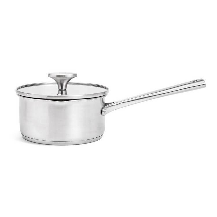 Habitat 16cm brushed stainless steel saucepan (British brand)