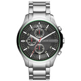 Armani Exchange silver dial chronograph watch, imported from the UK