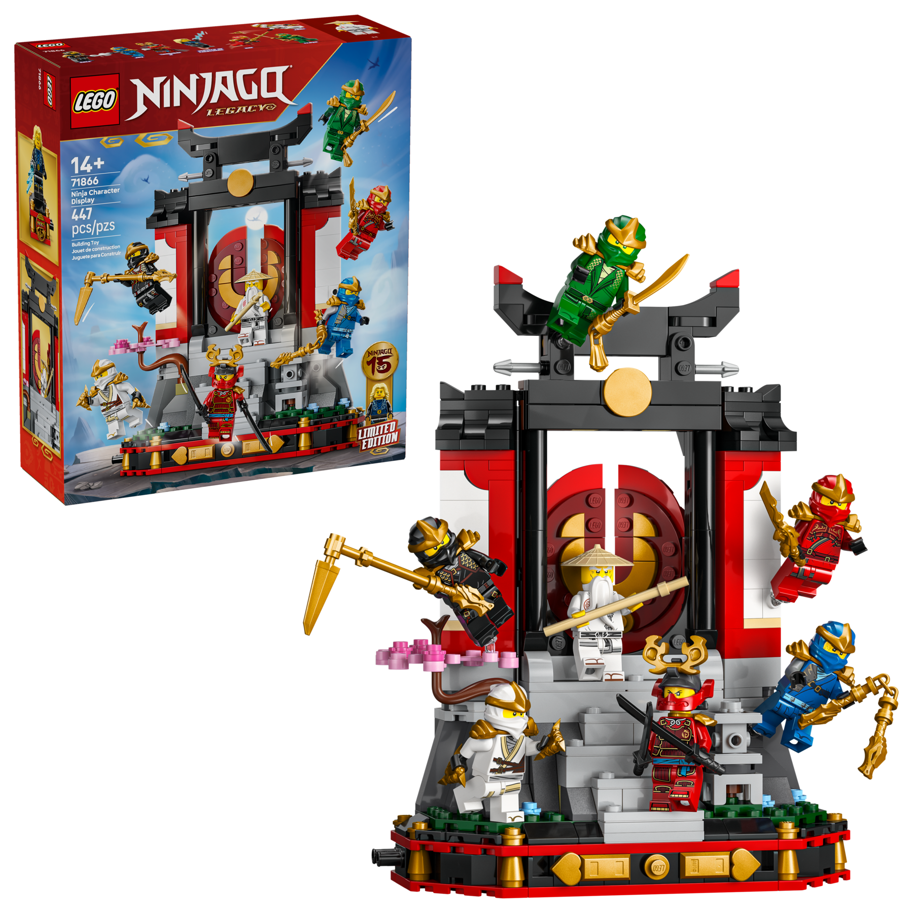 LEGO NINJAGO display set 15th Anniversary 447-piece, imported from the UK