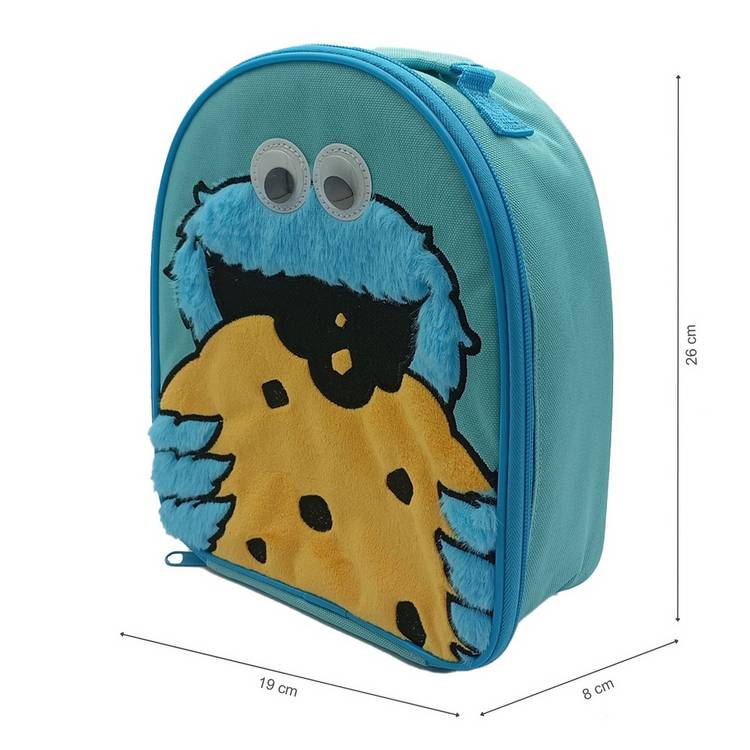 Hox Sesame Street Cookie Monster furry lunch bag, UK version