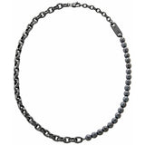 Armani Exchange chain necklace gunmetal hematite 50cm, UK version