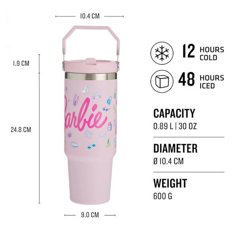 Hox Barbie pink travel mug 880ml - British product