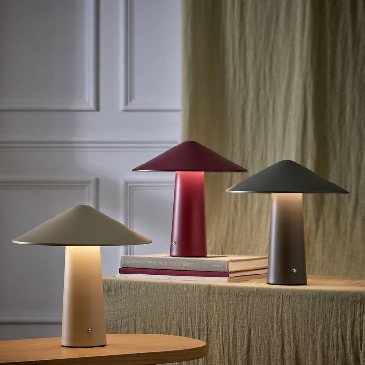 Habitat Kiro rechargeable LED touch table lamp charcoal (British brand)