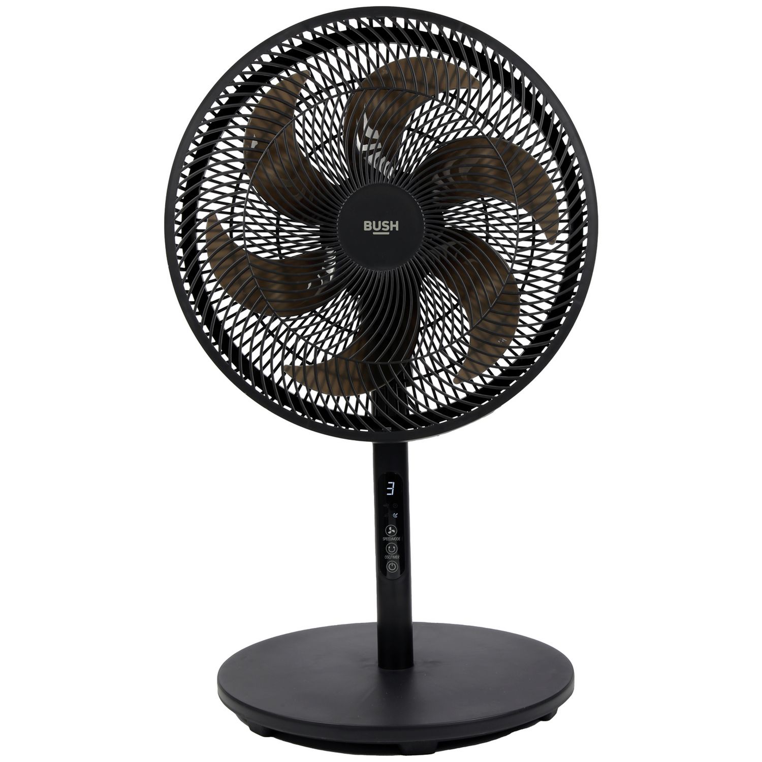 Bush black pedestal fan with remote control 16 inch, imported from the UK