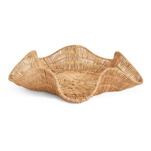 Habitat rattan wave tray natural 45cm, imported from the UK