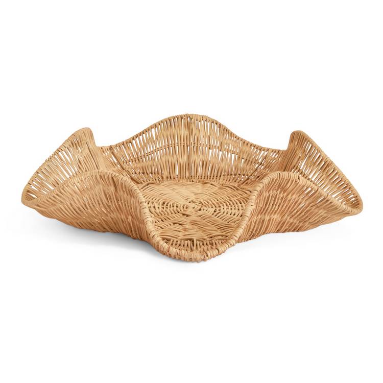 Habitat rattan wave tray natural 45cm, imported from the UK