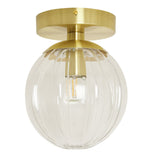 Argos Home metal bathroom flush ceiling light brushed brass, UK version