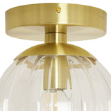Argos Home metal bathroom flush ceiling light brushed brass, UK version