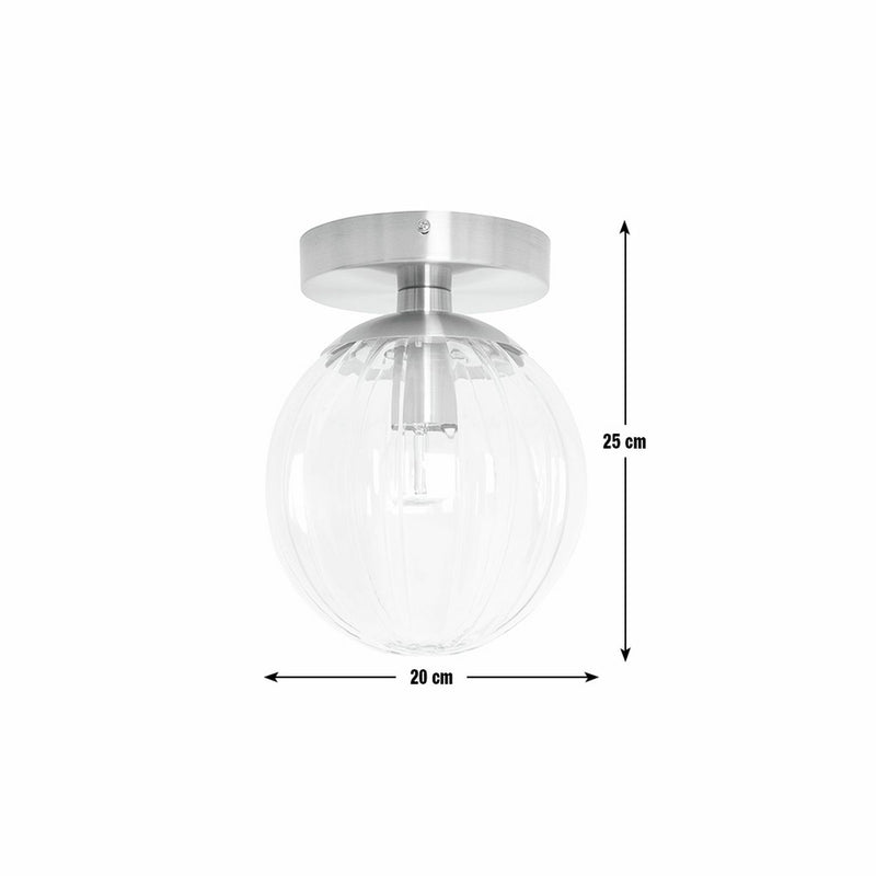 Argos Home metal bathroom flush ceiling light brushed brass, UK version