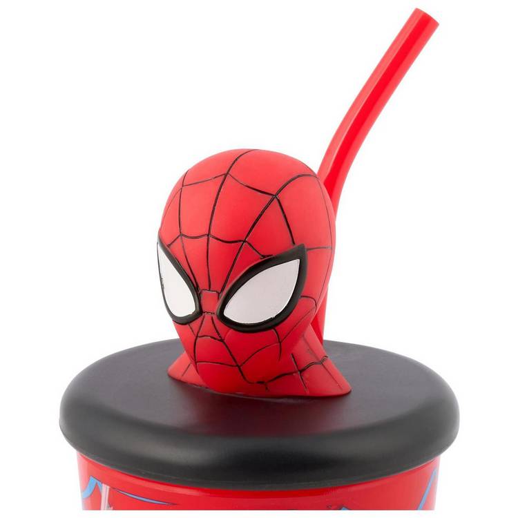 Spider-Man 3D head soda cup blue and red 440ml - British product