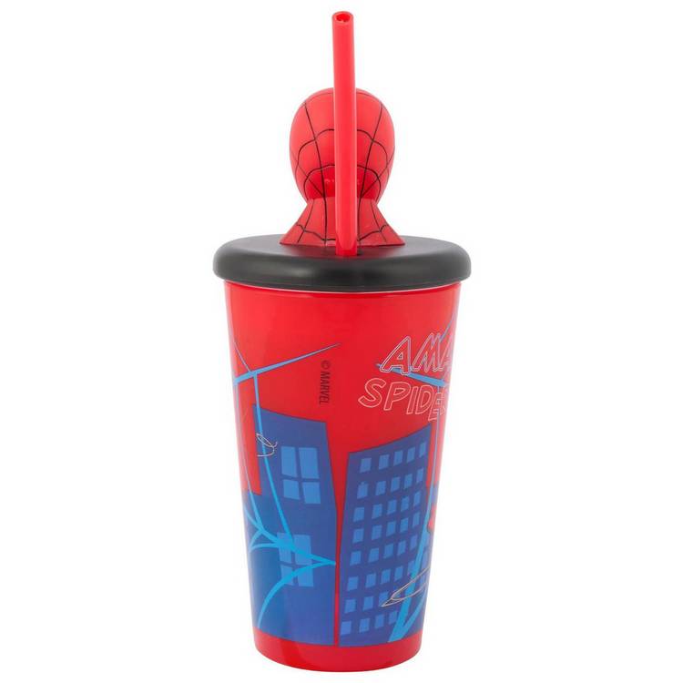 Spider-Man 3D head soda cup blue and red 440ml - British product