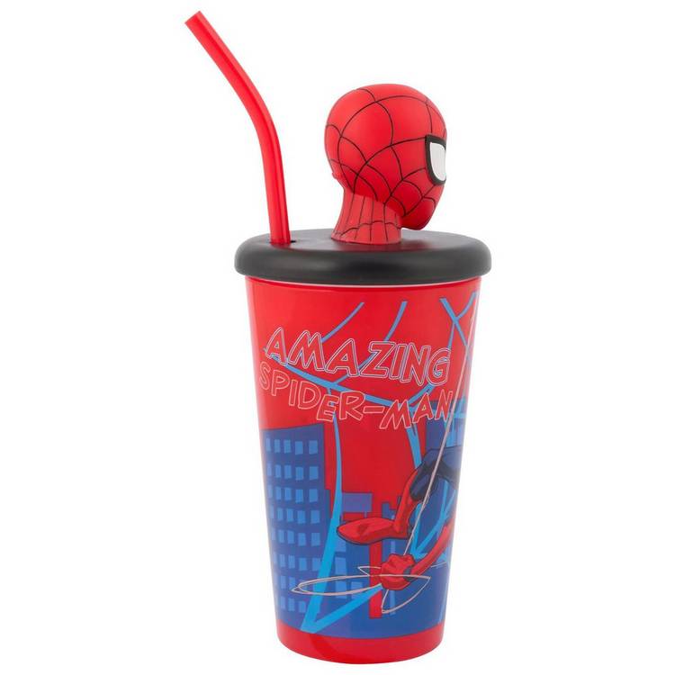 Spider-Man 3D head soda cup blue and red 440ml - British product