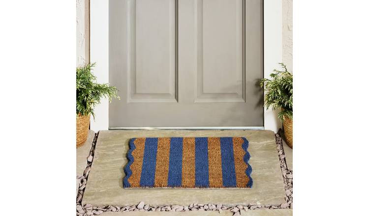 Argos Home wavy striped coir doormat 40x60cm, imported from the UK