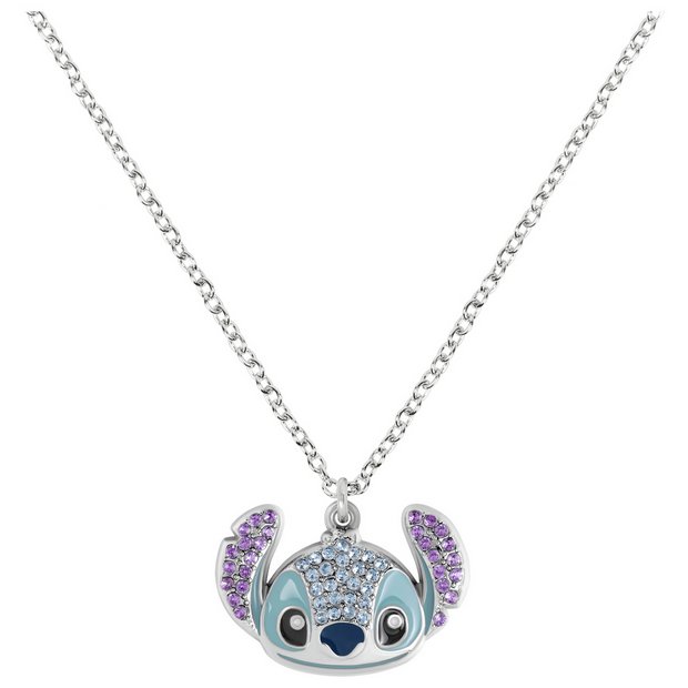 Disney Stitch silver plated pendant with cubic zirconia - British product