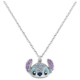 Disney Stitch silver plated pendant with cubic zirconia - British product