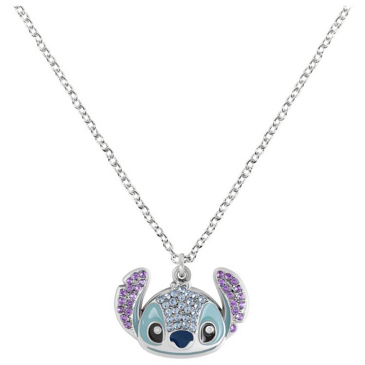Disney Stitch silver plated pendant with cubic zirconia - British product