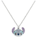 Disney Stitch silver plated pendant with cubic zirconia - British product
