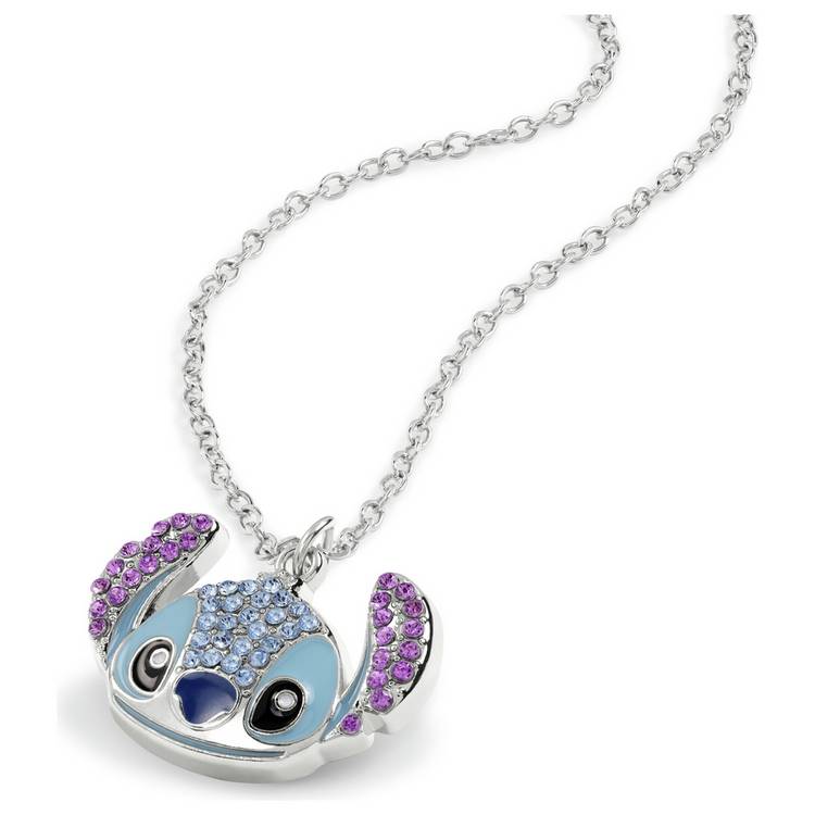 Disney Stitch silver plated pendant with cubic zirconia - British product