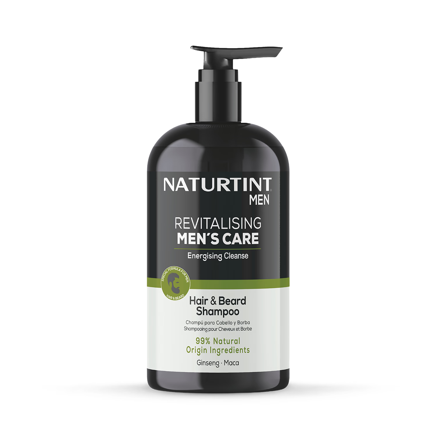 Naturtint Men Hair & Beard Shampoo 500ml (British brand)
