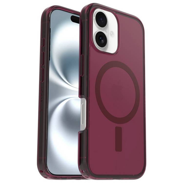 OtterBox Symmetry MagSafe phone case for iPhone 16 Brick Red, UK version
