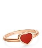 Chopard Happy Hearts ring 18k rose gold carnelian, UK version