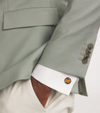 Tateossian palladium-plated pen and cufflinks set (British brand)