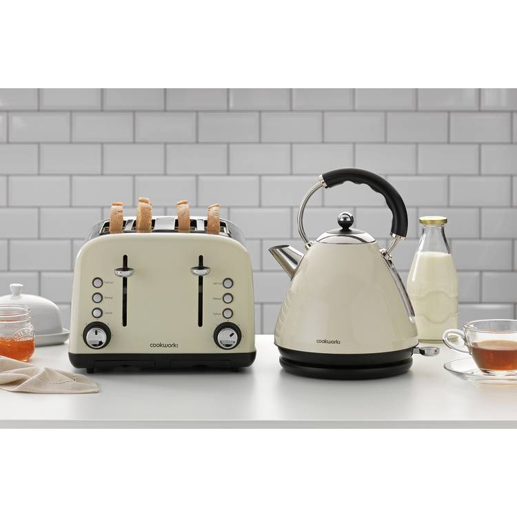 Cookworks pyramid kettle almond 1.7L (British brand)
