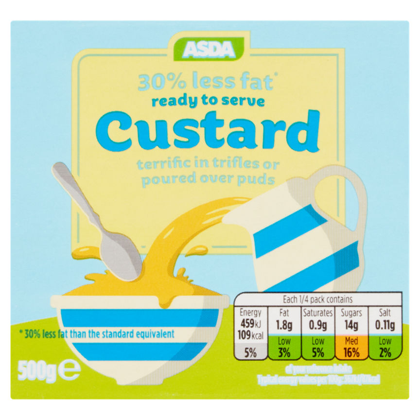 ASDA Ready to Serve Custard 30% Less Fat GOODS ASDA   