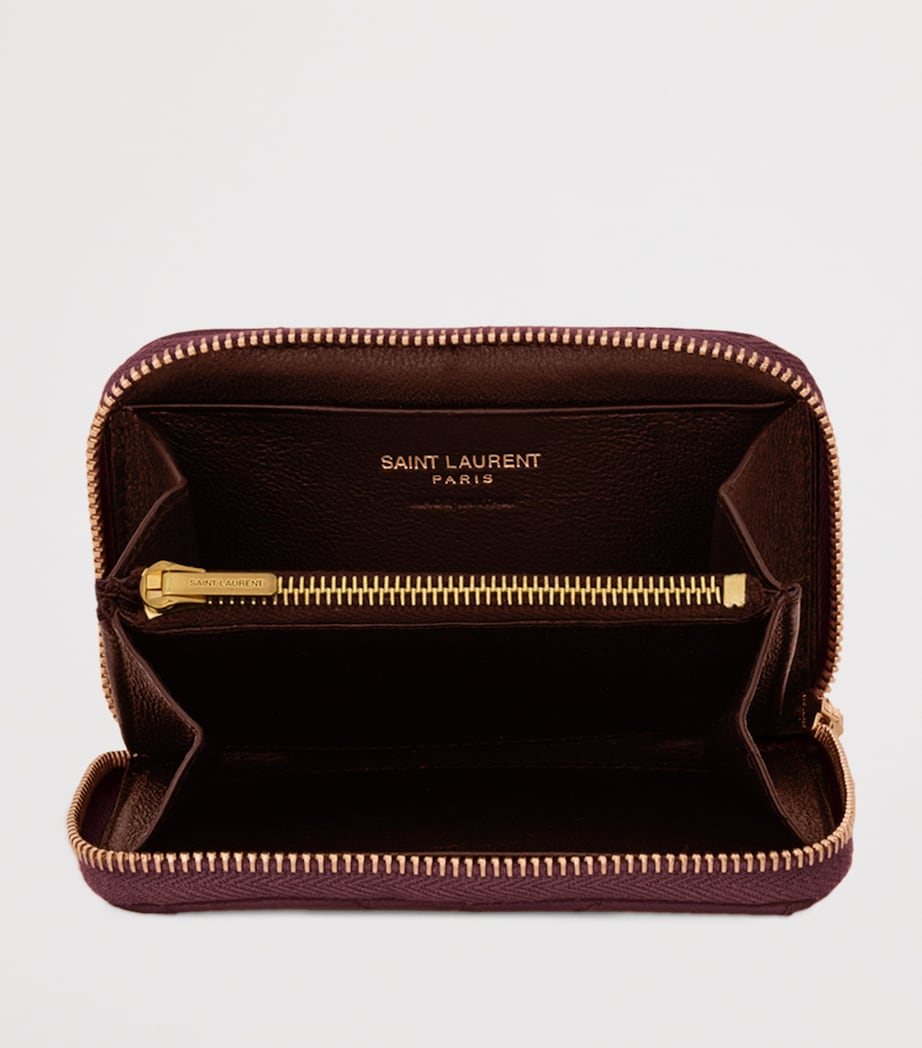 Saint Laurent Cassandre lambskin wallet with quilted stitching, UK version