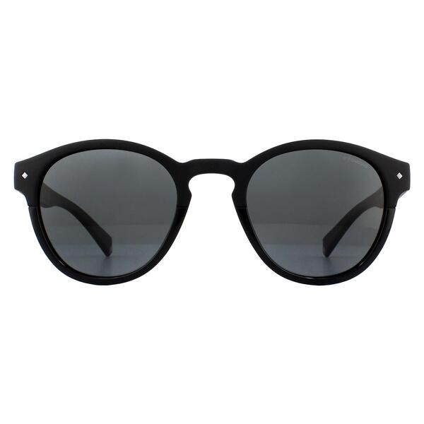 Polaroid black polarized men sunglasses round frame, imported from the UK