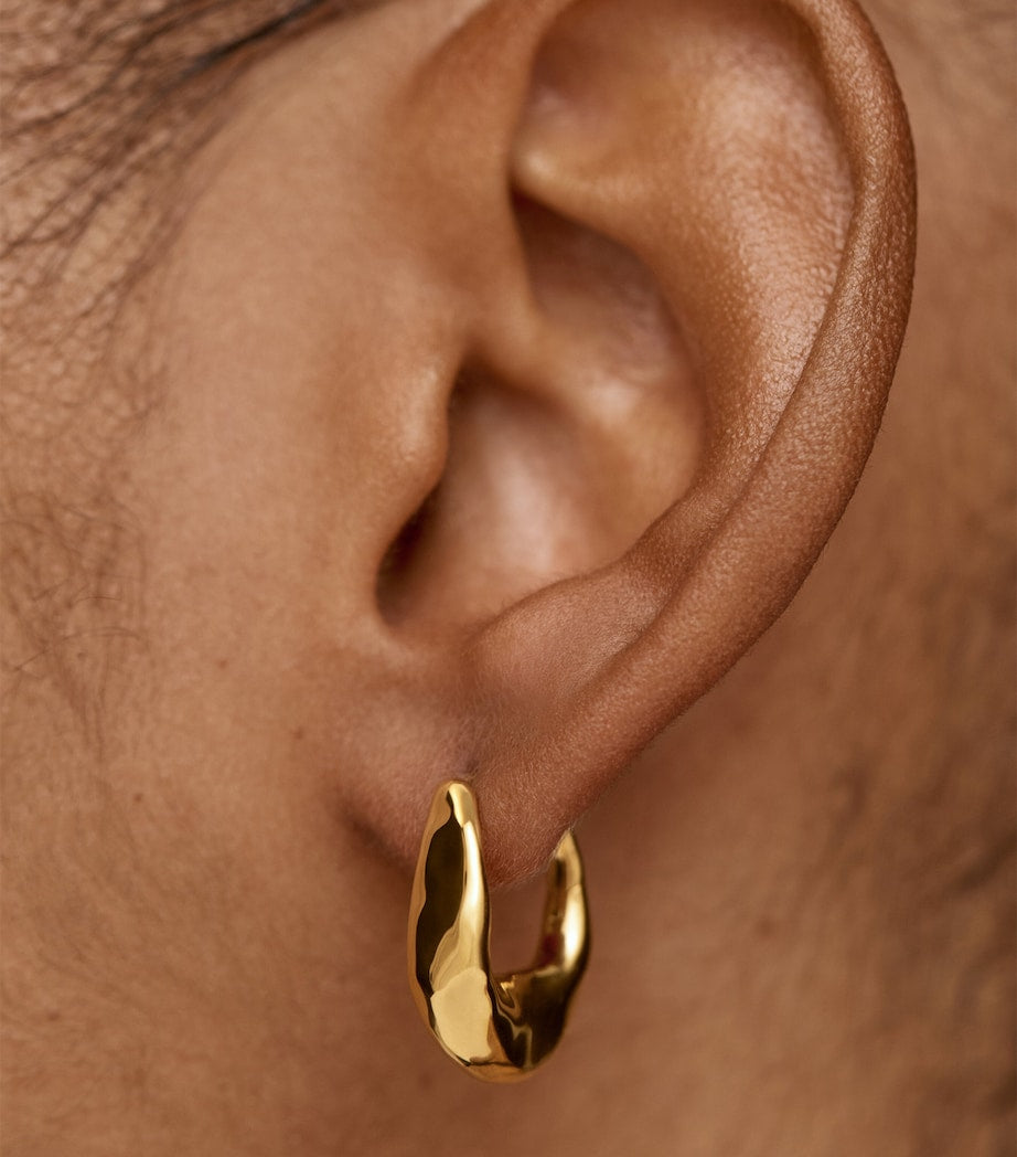 Monica Vinader Antica hoop earrings 18kt gold vermeil (British brand)