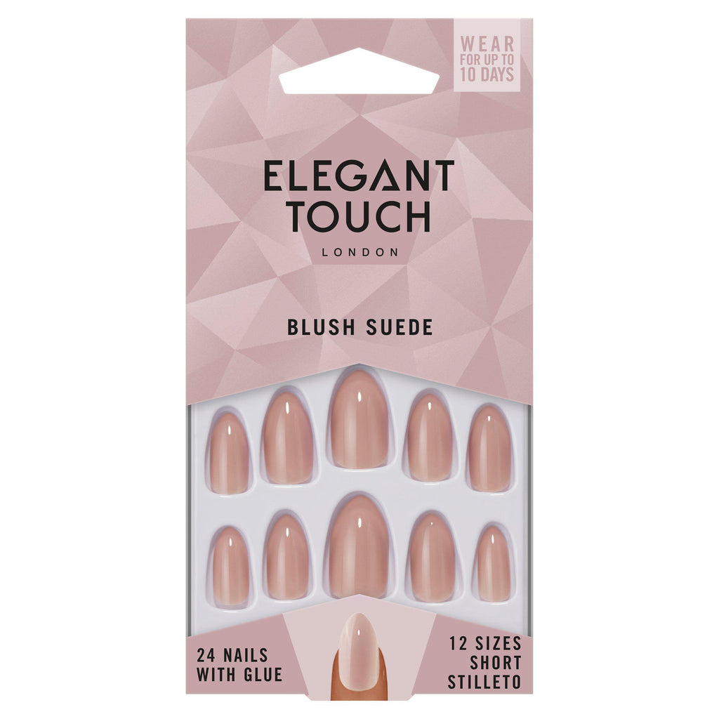 Elegant Touch Polish Nails Blush Suede