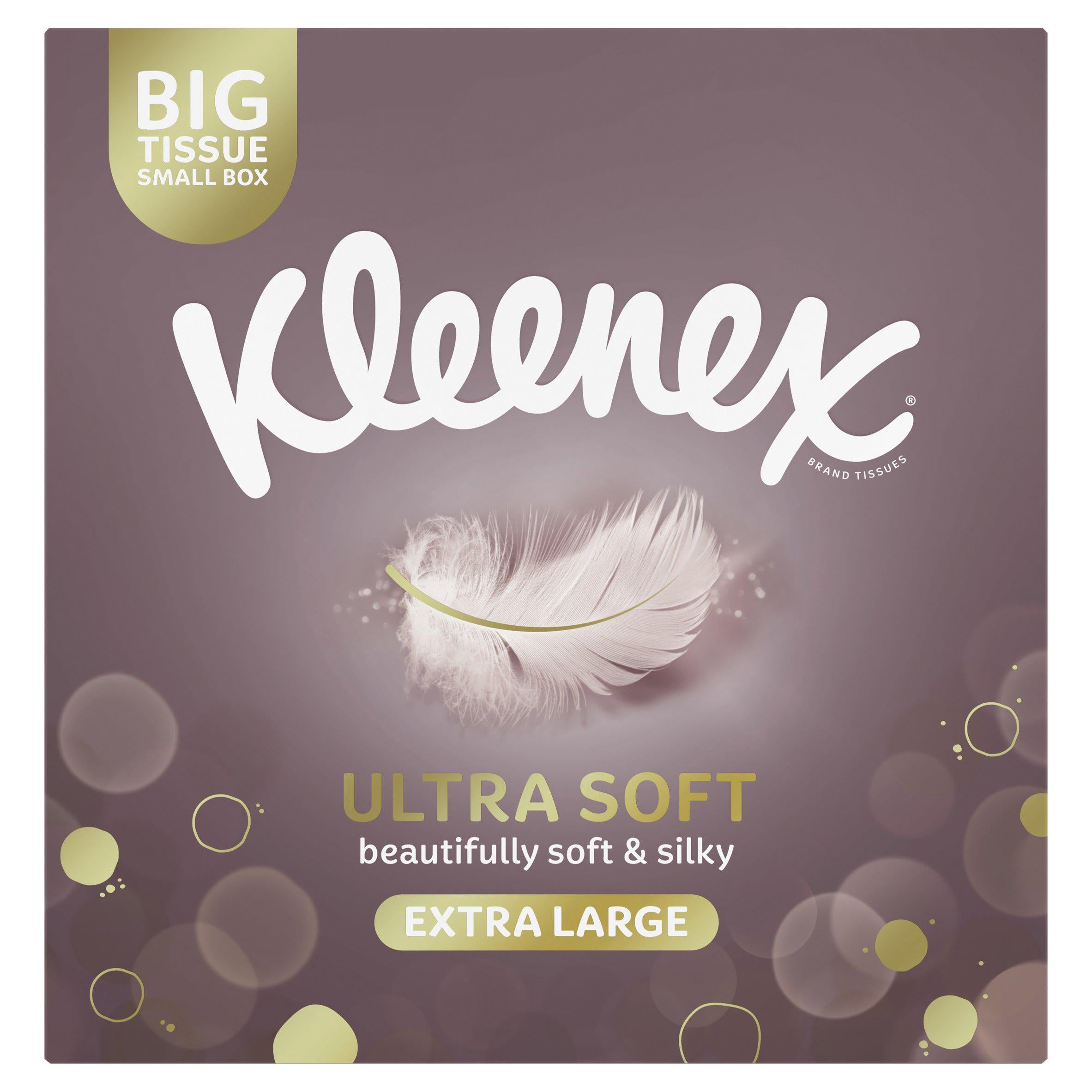 Kleenex Ultra Soft Extra Large Tissues Single Compact Box 40 Sheets GOODS Sainsburys   