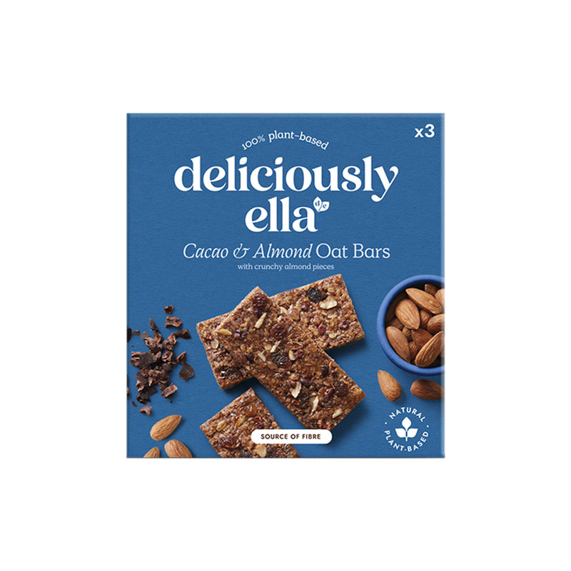 Deliciously Ella cacao almond oat bar 3x50g - British product