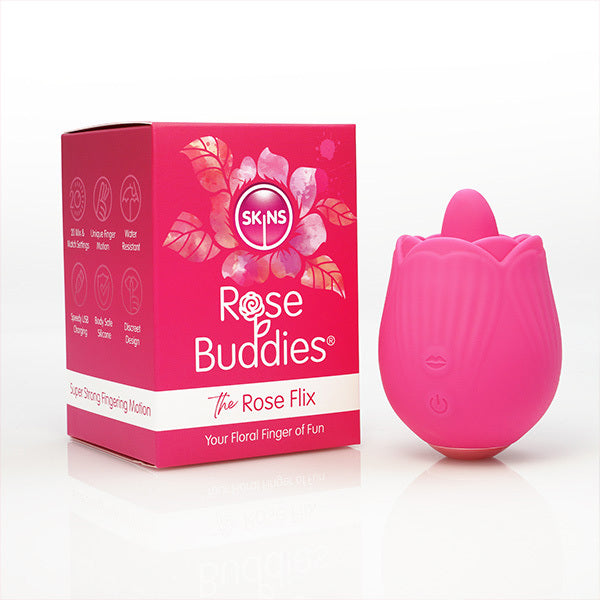 Skins Rose Flix clitoral vibrator, imported from the UK