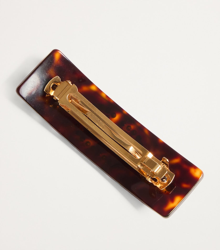 Valentino Garavani crystal-embellished VLogo hair clip - British product