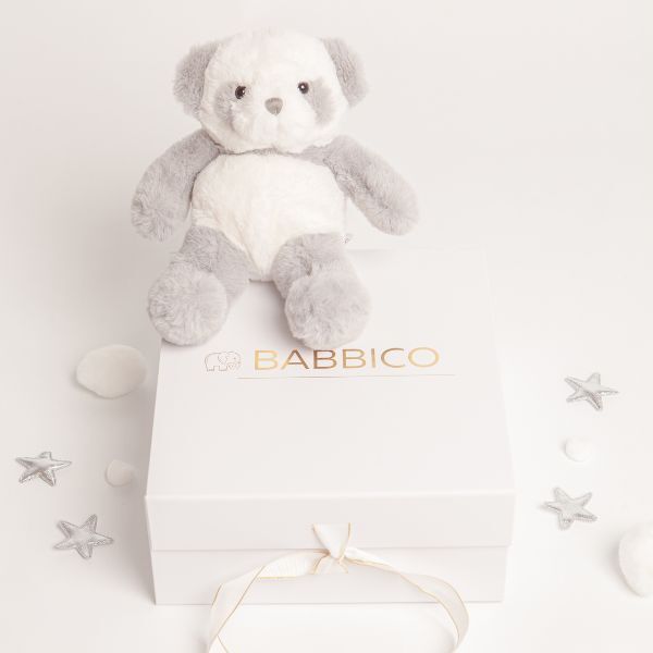 Babbico Gift Boxed Parker The Panda Grey & White Soft Toy GOODS Superdrug   