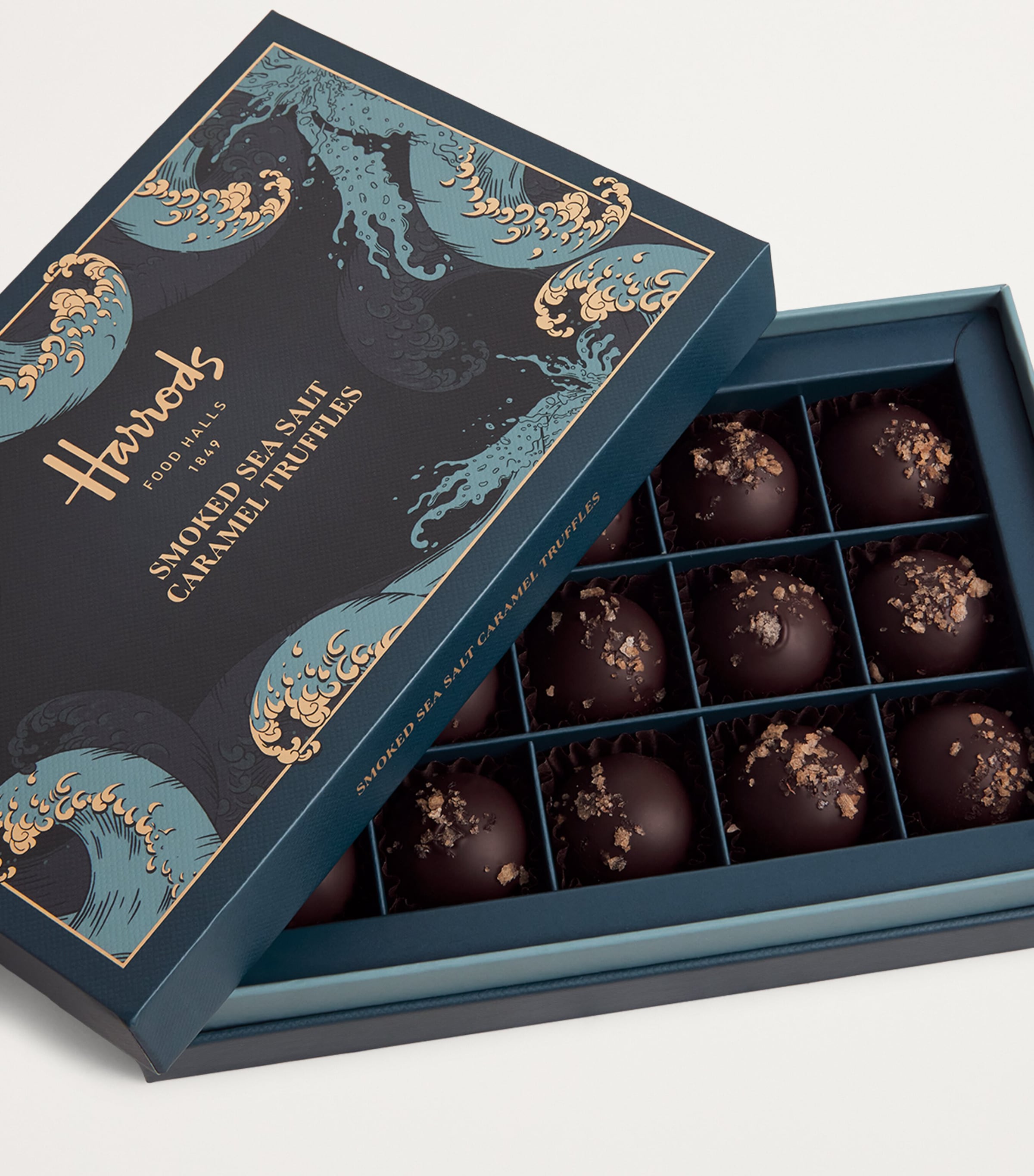 Harrods smoked sea salt caramel chocolate truffles 200g, UK version