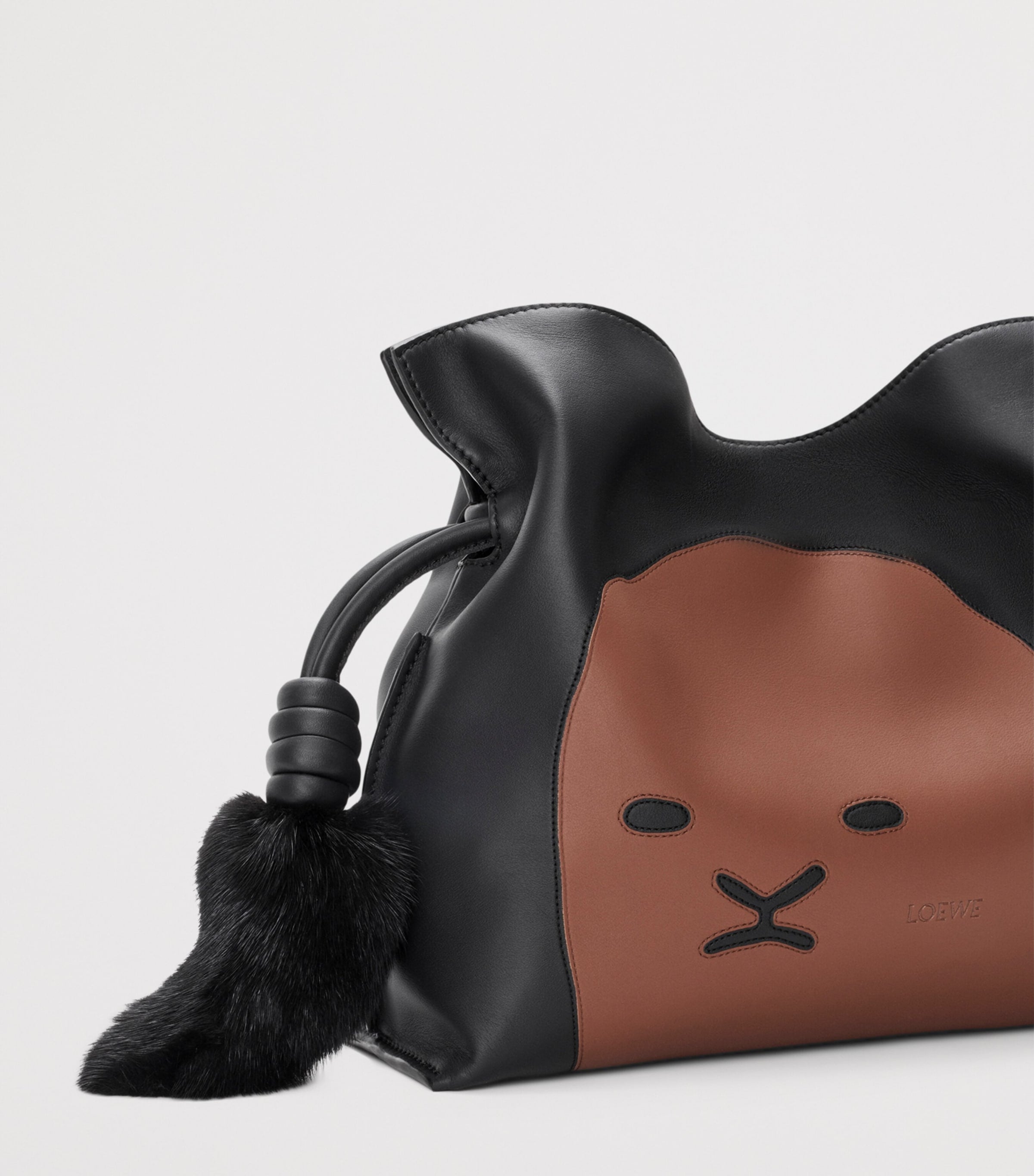 LOEWE Lion Intarsio Flamenco clutch bag medium - British product