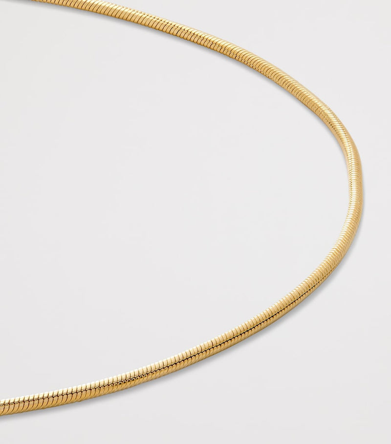 Monica Vinader gold vermeil thin snake chain, imported from the UK