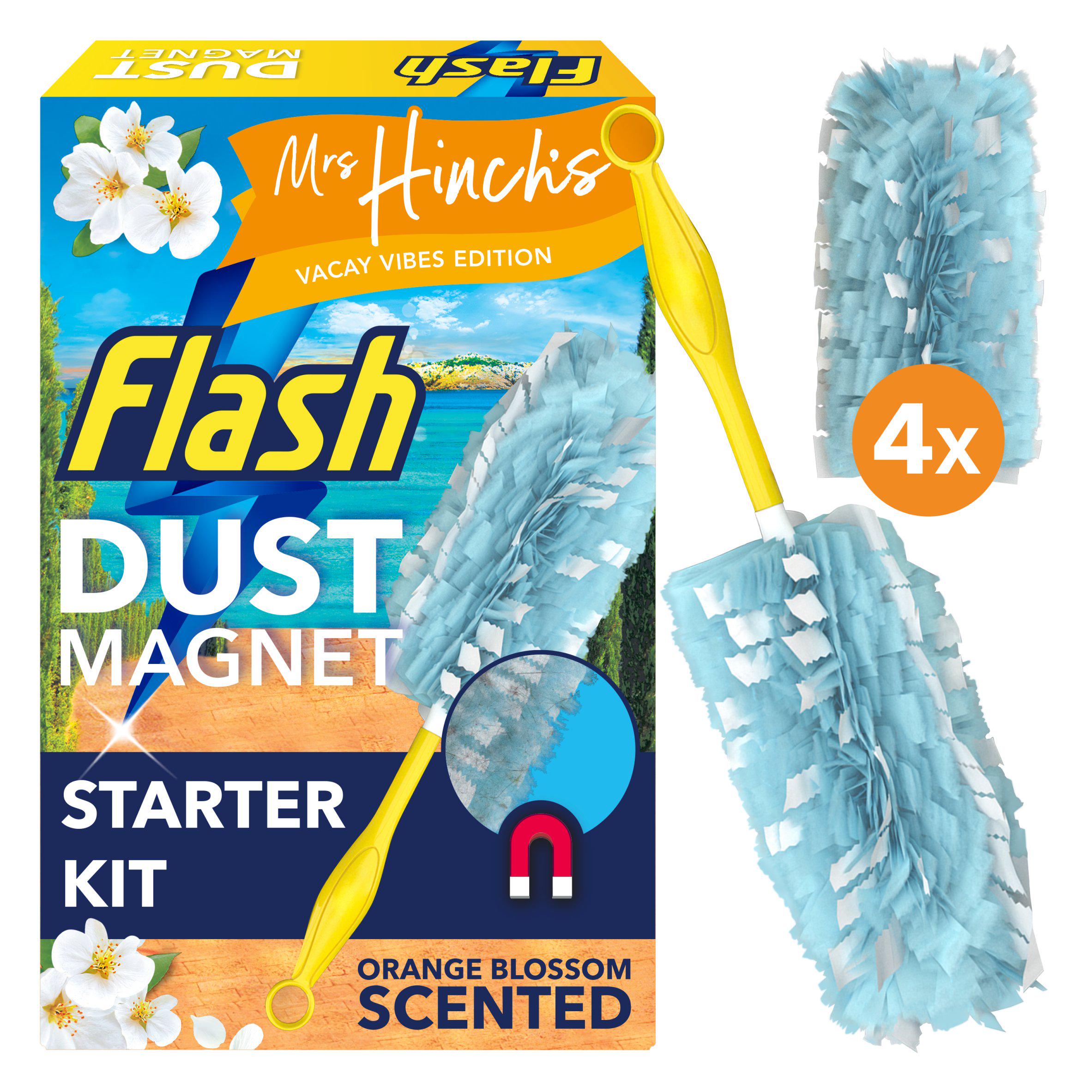 Flash Duster Dust Magnet Starter Kit Handle & Scented Refills Mrs Hinch, Limited Edition x4 GOODS Sainsburys   