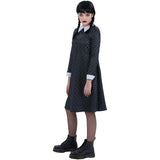 Smiffys kids gothic school girl costume with spotted dress, imported from the UK
