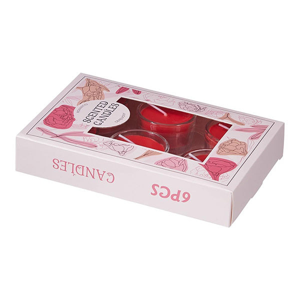 Livingandhome red scented candle set (British brand)
